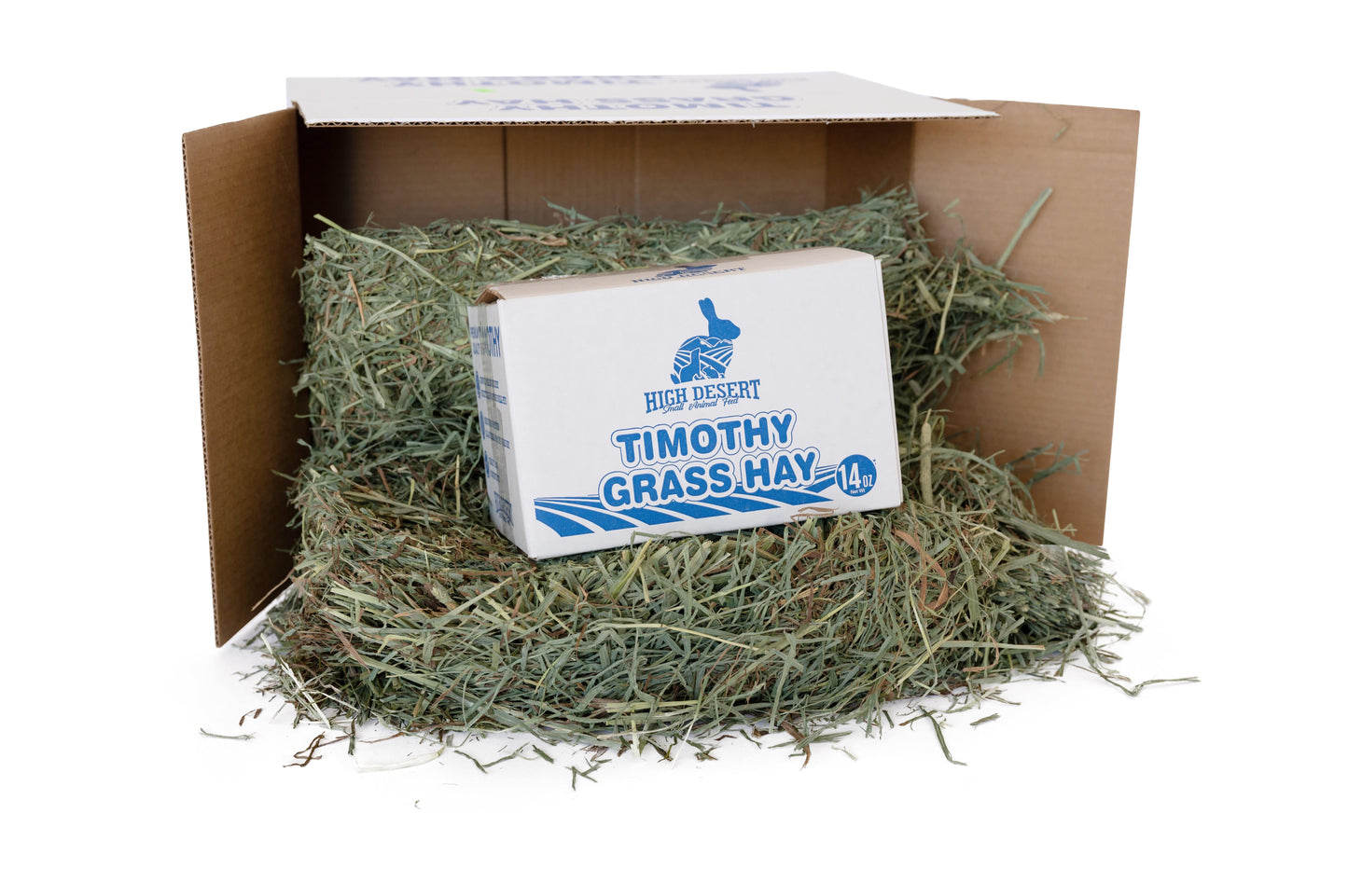Timothy Grass Hay box inside cardboard box