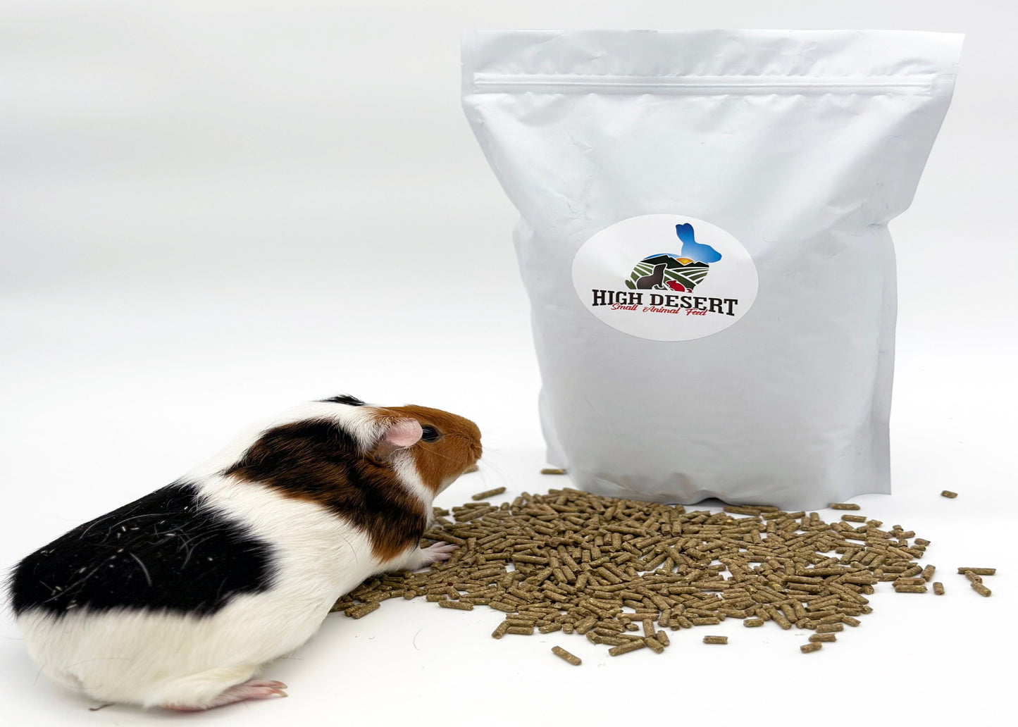 High Desert Complete Guinea Pig Feed pellet bag — healthy all-ages guinea pig food