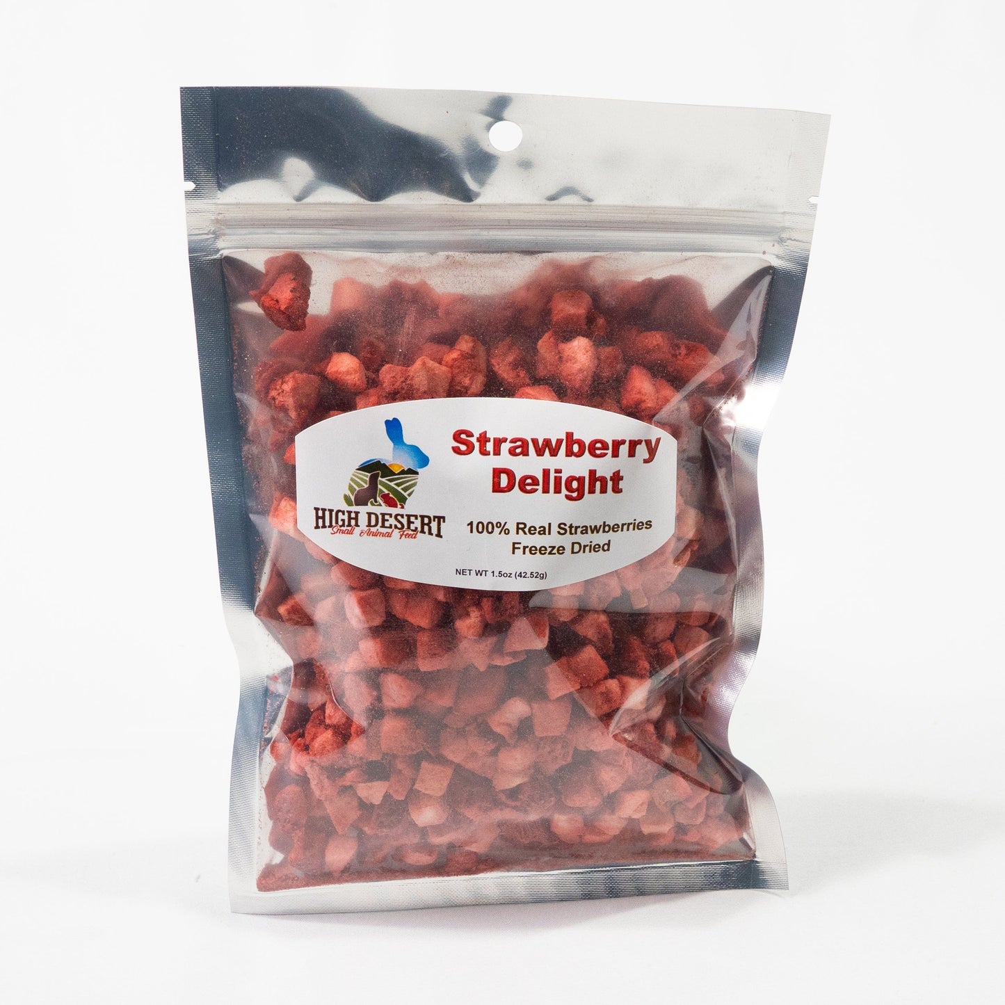 Freeze-dried strawberry pieces for small animal treats – High Desert Special