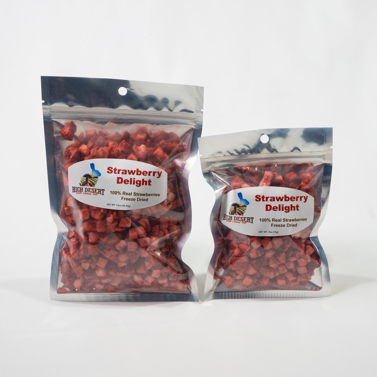 All-natural freeze-dried strawberries for small pet treats – High Desert