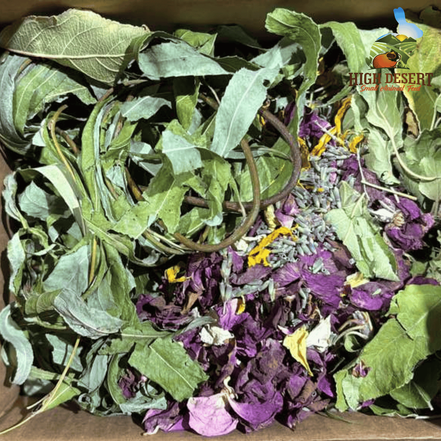 Natural Forage Box - Crunchy Branches, Leaves & Colorful Flowers