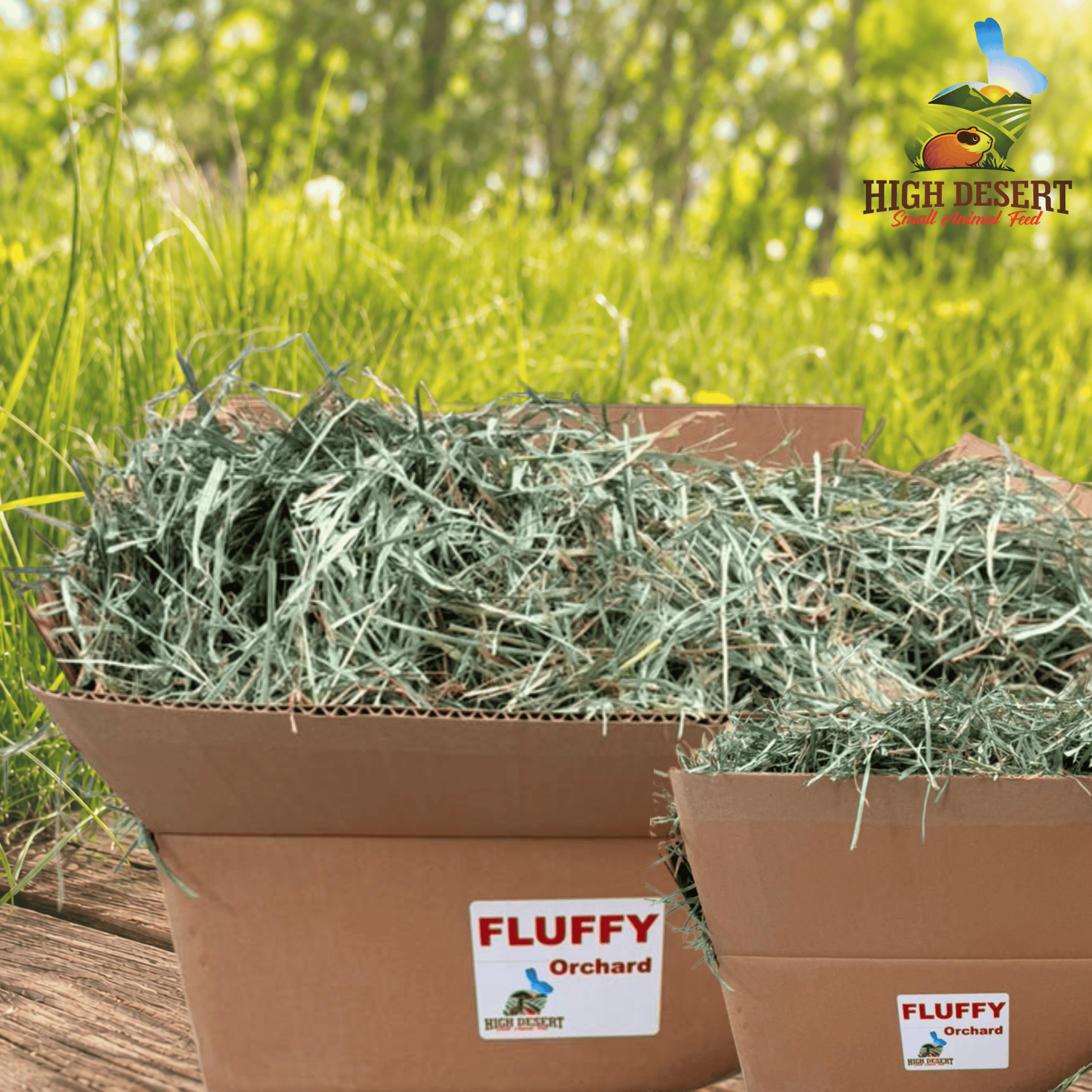 Extra fluffy Orchard hay in a box