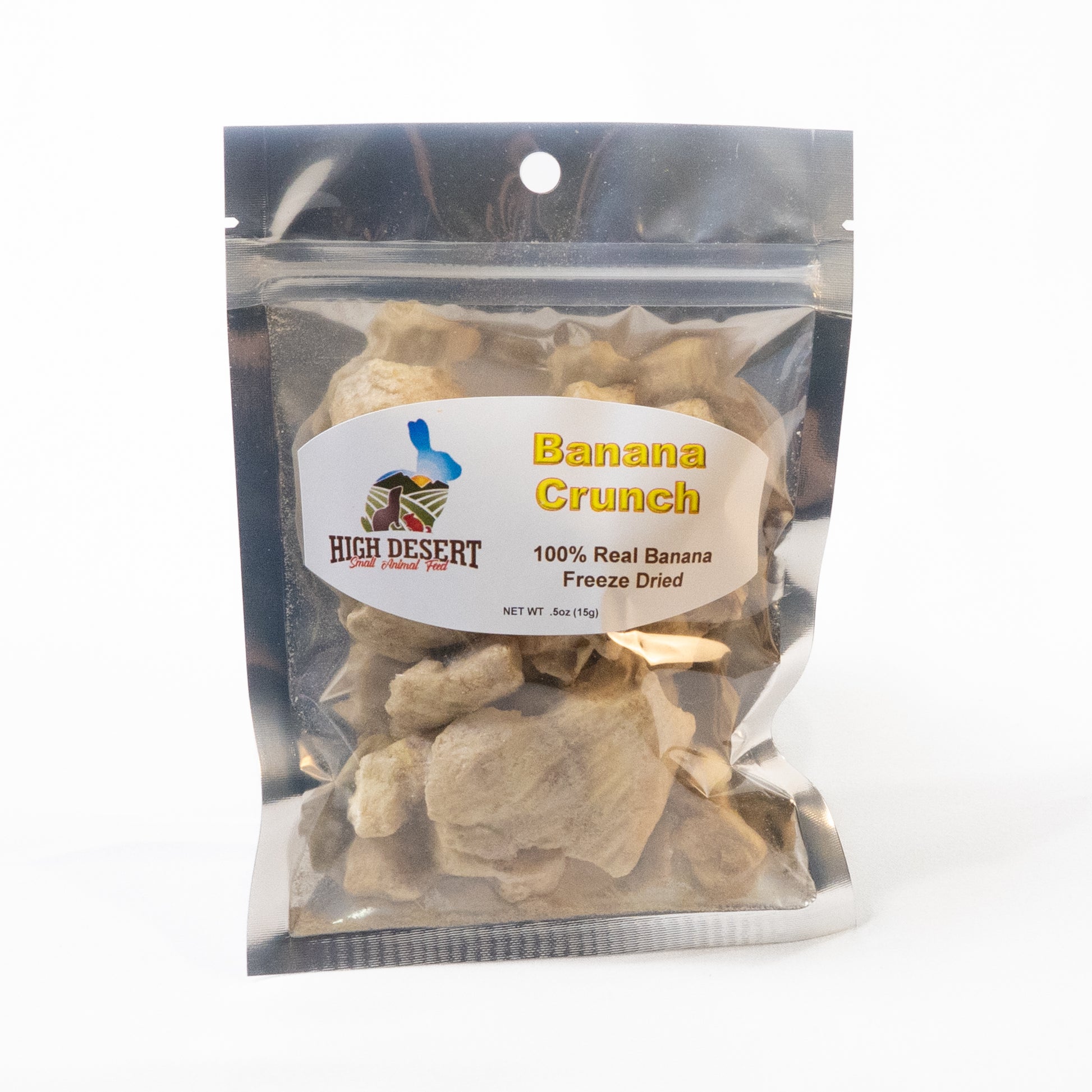 High Desert freeze-dried banana snack pouch, natural crispy banana slices