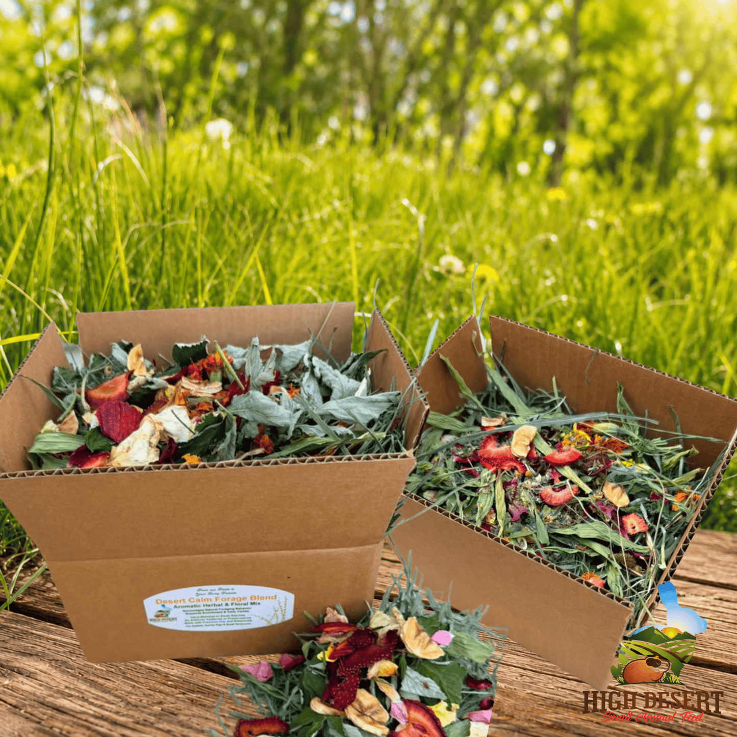 High Desert Natural Forage Blend in a Box for Rabbits, Guinea Pigs & Small Pets