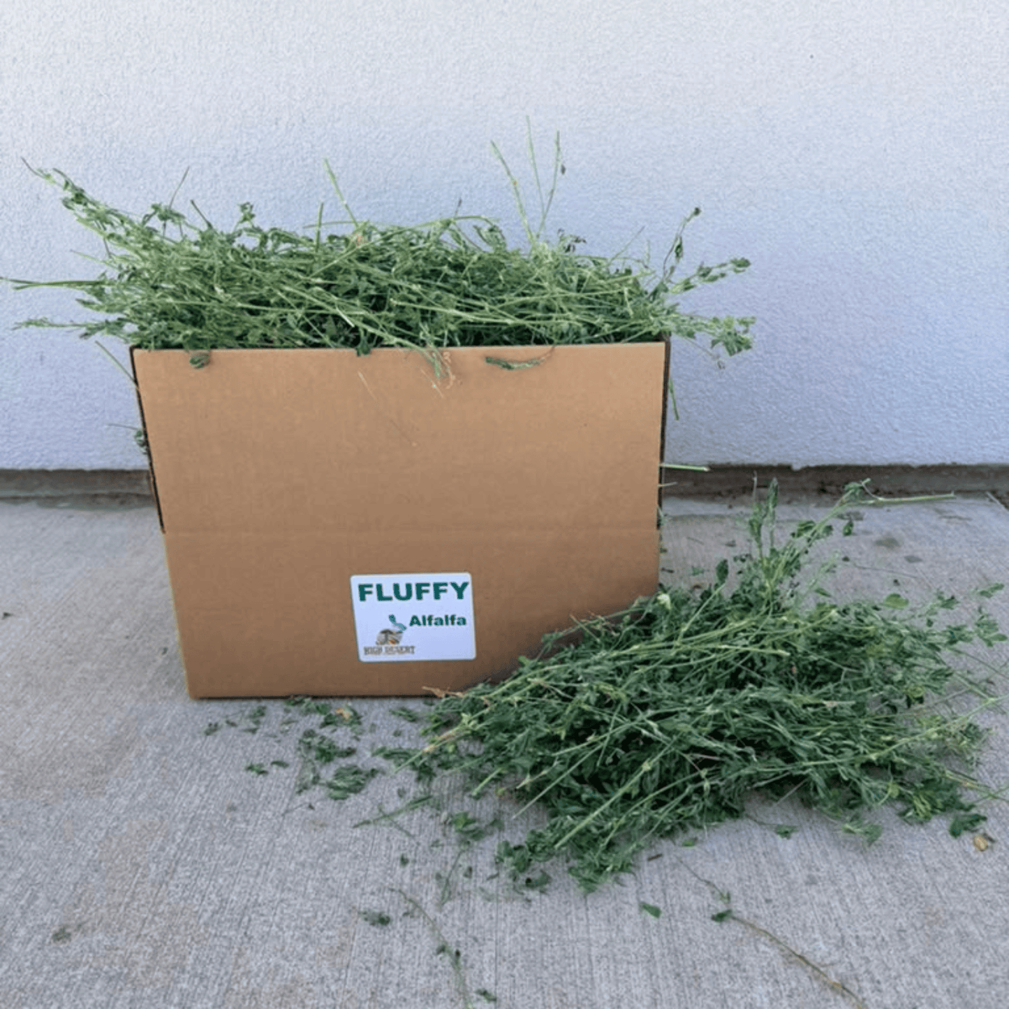 Alfa alfa hay in a box