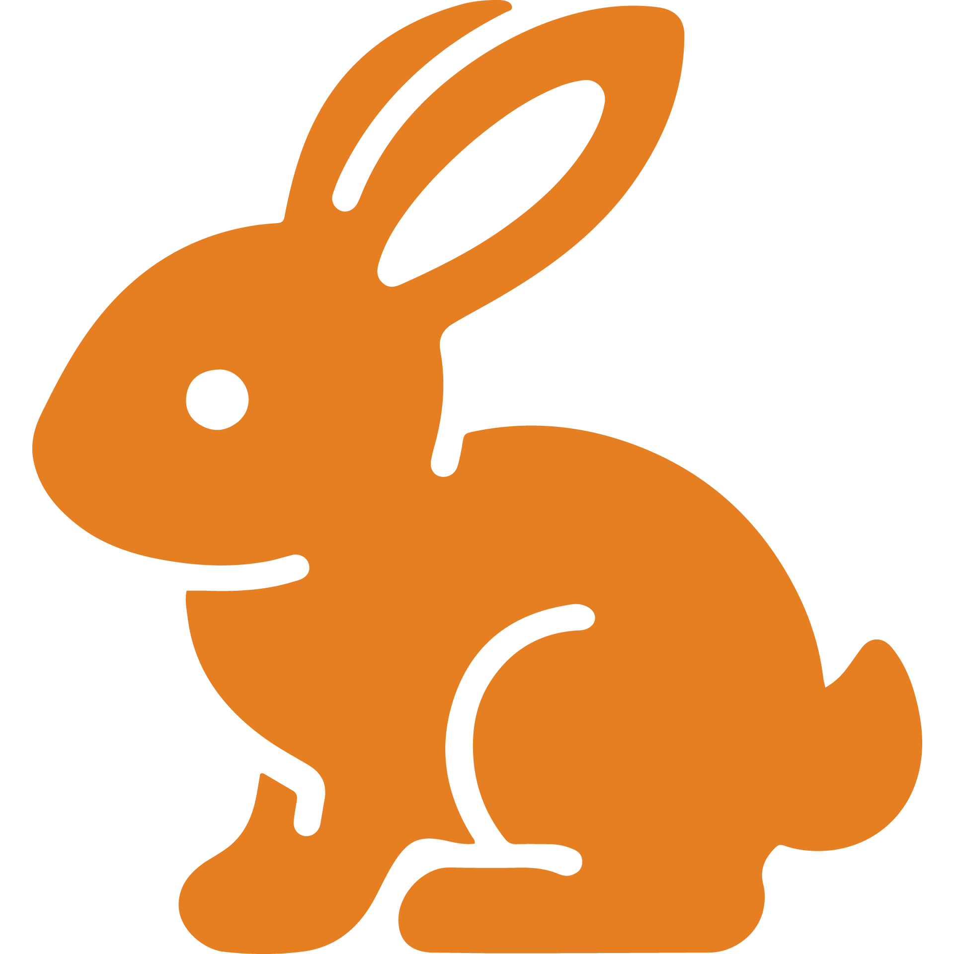 Orange rabbit icon