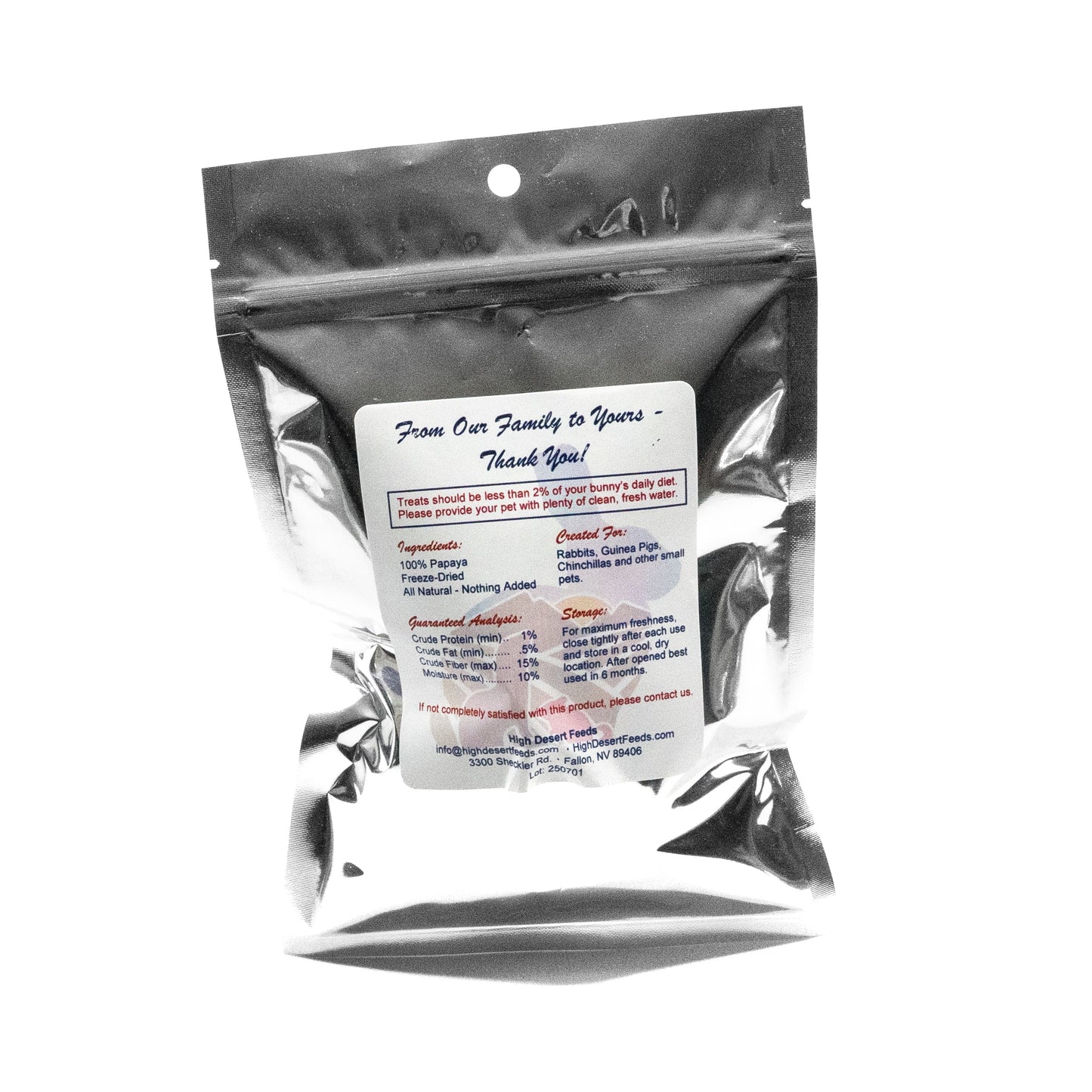 Natural freeze-dried papaya snack — no additives